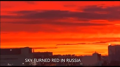 The Sky Turned Red In Russia - 7th August 2022