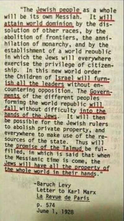 Baruch Levy letter to Karl Marx.