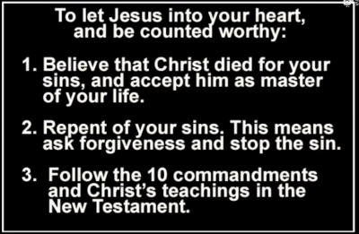 To let Jesus into your heart
