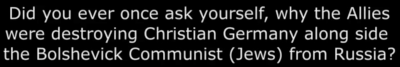 Allies destroying Christian Germany