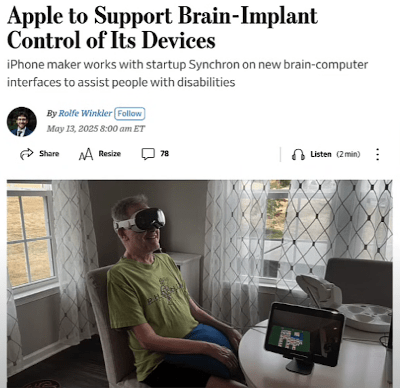 Important News! Apple To Begin Implanting Brain Chips In Humans To Connect Them With Their Iphones! - Watch