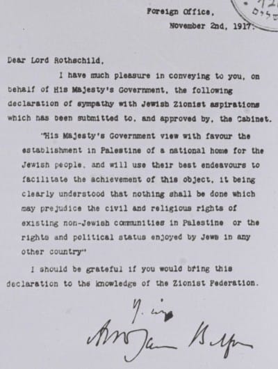 More than a century on: The Balfour Declaration explained