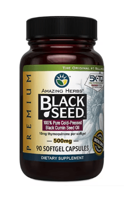 Amazing Herbs Premium Black Seed -- 500 mg - 90 Softgel Capsules