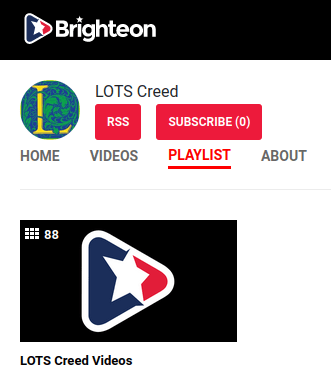 LOTS Creed channel playlist on brighteon.com