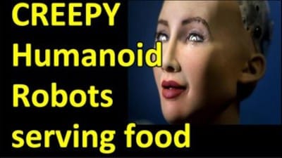 Creepy Humanoid Robots serving food to humans in China - Watch