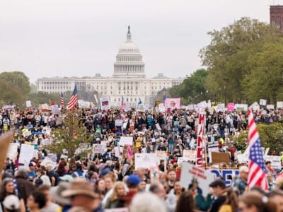 housands of Protesters Gather for 'Hands Off!' Rallies Across U.S.