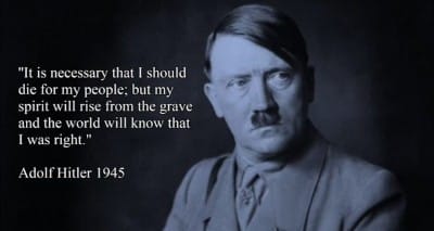 Hitler died for his people.