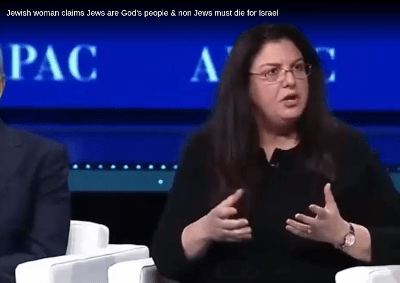 Jewish woman claims Jews are God’s people & non Jews must die for Israel - Watch