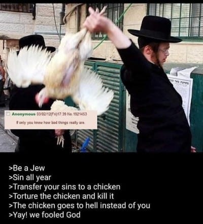 Jews killing chickens
