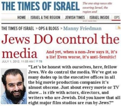 Jews DO control the media