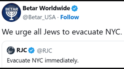 Jews are Urged to Leave NY, We all know what comes Next - Watch