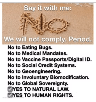 We will not comply. Period.