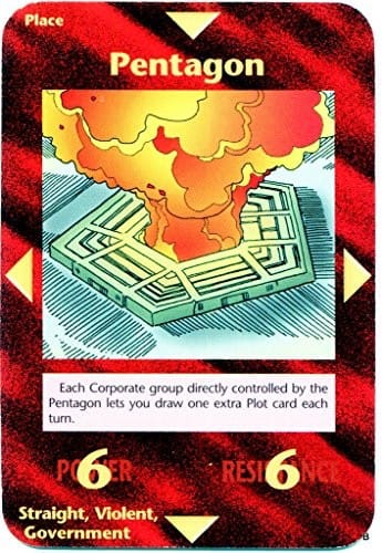 Pentagon Card from the Illuminati Card Game (1995)