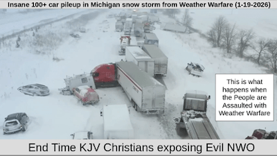 Insane 100+ car pileup in Michigan snow storm from Weather Warfare (1-19-2026) - Watch