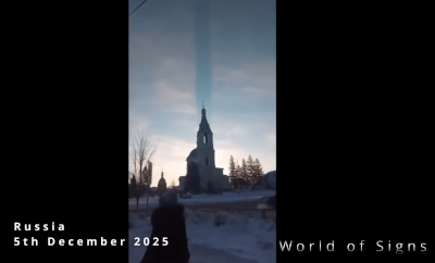 Russian church with blue light - Watch