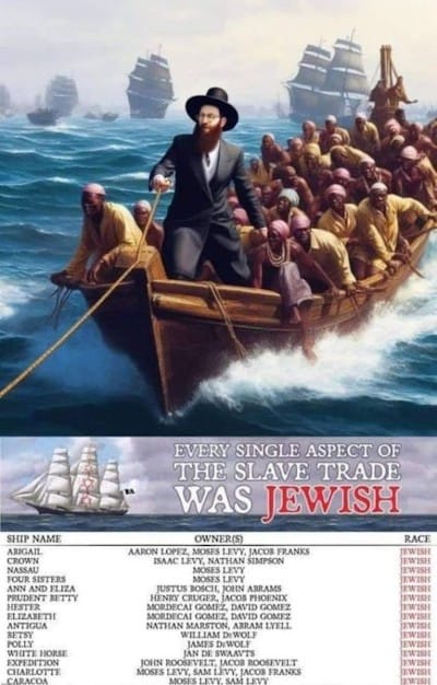 Every single aspectof the slave trade was Jewish